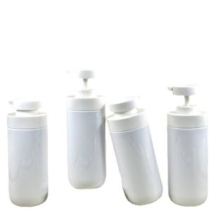 Flacon pompe plat à épaules pour lotion, shampoing, après-shampoing, <span class=keywords><strong>gel</strong></span> <span class=keywords><strong>douche</strong></span>, rechargeable en plastique, 500 ml, PET, pour fabricants et fournisseurs - Product Image 5