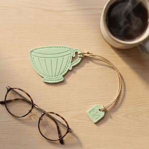 PU Leather Embossed Chinese Style Teapot Shape Bookmark with Tassels Portable Cute Design Promotional <b>Gift</b> for Book Lovers - Product Image 5