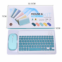 Ensemble Clavier Souris de Bureau Universel Sans Fil 2.4G pour Tablette PC, Lumineux BT, Portable pour Conférence et Extérieur