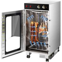 Nouvelle Machine de Séchage Commerciale DAWNTECH à Rotation 360° pour Saucisses, 220V, en Acier Inoxydable 304, Séchoir à Viande à Haute Vitesse pour Bœuf Séché et Bacon