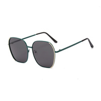 Gafas de Sol Grandes de Lujo con Marco Metálico X2, Protección UV400, Anti-Radiación, Unisex, Lentes Degradadas de Diseño