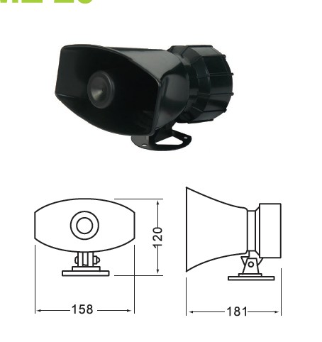 Saipwell 12 В 20 Вт Автомобильная моторная сигнализация электронная сирена для охранной сигнализации