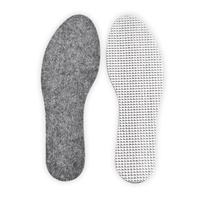 Vente à bas prix de semelles en feutre de coton en aluminium, semelles confortables, chaudes, douces, en laine, chauffantes