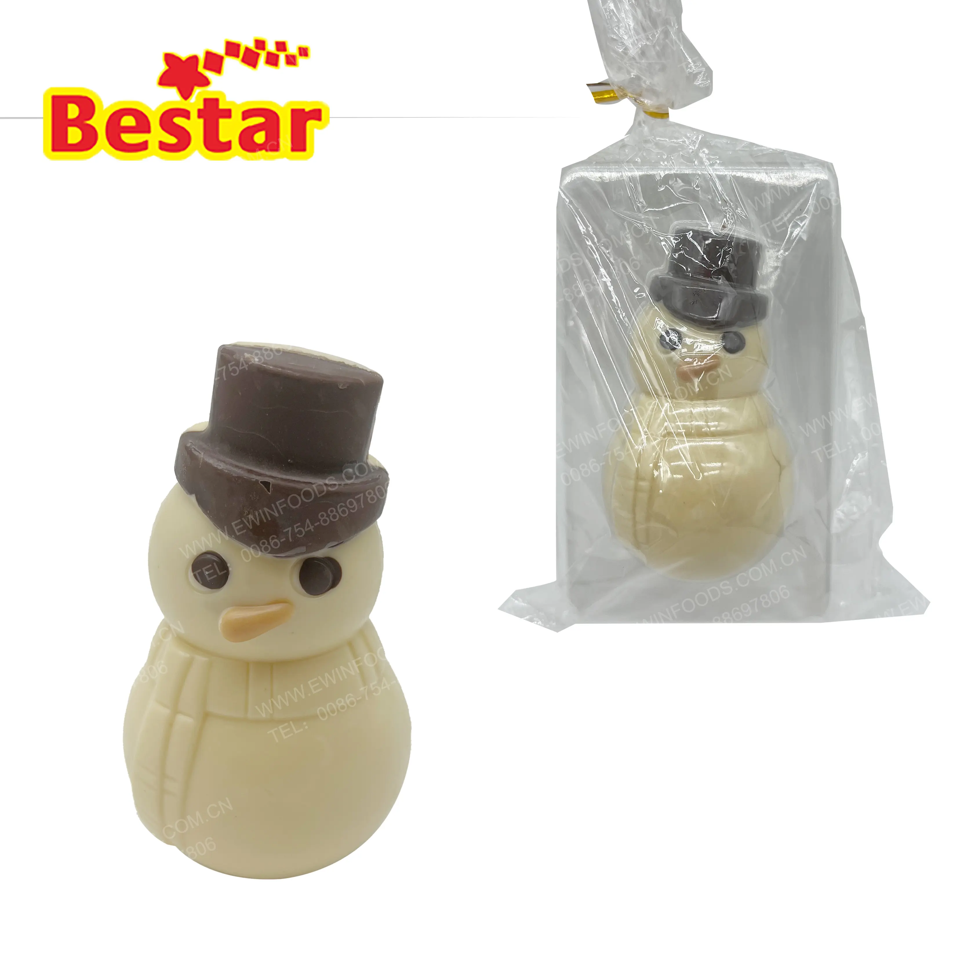 Groothandel Sneeuwpop Vormige Chocolade Met Marshmallow Binnen Voor Kerstfestival