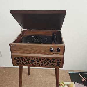 Phong Cách Cổ Điển Retro Óc Chó Đứng Bàn xoay Máy Nghe Nhạc Nhà Máy Cung Cấp Di Động Cho Bluetooth Đài Phát Thanh Âm Thanh & <span class=keywords><strong>Video</strong></span> Phụ Kiện - Product Image 6