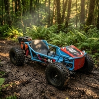Buggy tout-terrain professionnel à une place, à essence, à transmission par chaîne, 212 cm³, 4 temps, avec de grands pneus antidérapants, pour adultes, pour la course en extérieur