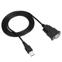 Câble adaptateur série USB2.0 A vers DB9 RS232 9 broches femelle avec pilote, convertisseur d'interface série RS232