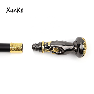 Thanh lịch thời trang mía Cosplay Hợp kim crosier thanh cổ điển Gậy đi bộ thời trang bàn tay Phật Vàng Đen - Product Image 5