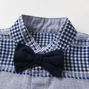 Conjunto de ropa formal de dos piezas para niños de primavera y otoño, ropa infantil a cuadros de manga larga para caballero de un año de edad, <span class=keywords><strong>9</strong></span> años - Product Image 5
