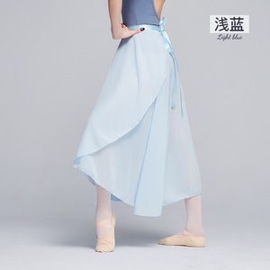 Gonna <span class=keywords><strong>da</strong></span> ballo per adulti a mezza lunghezza in chiffon sottile con allacciatura, per performance, con gonna <span class=keywords><strong>da</strong></span> insegnante allacciata, disponibile in magazzino - Product Image 4