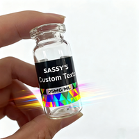 Étiquettes autocollantes personnalisées en vinyle durable, écologiques, résistantes à la chaleur, de qualité alimentaire, pour bouteilles de 3 ml, 5 ml, 10 ml, avec finition gaufrée à chaud