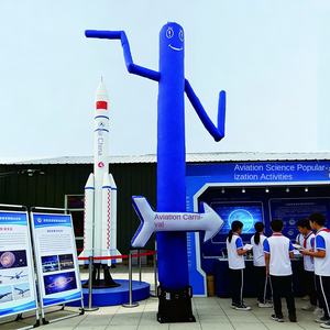 Mannequin <span class=keywords><strong>Gonflable</strong></span> Humain Dansant pour Publicité, Modèle Créatif et Ludique pour l'Expression, Indicateur Industriel d'Ouverture, Poupée d'Accueil pour Porte, AD-3 Rouge Bleu - Product Image 4