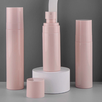 Flacon pulvérisateur rond transparent en PET de 30 ml, 60 ml, 100 ml, 120 ml, étiquette privée blanche, vaporisateur cosmétique de 100 ml, prix d'usine en gros