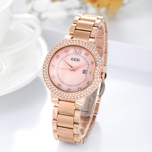 Nouvelle montre à grand cadran avec bracelet en acier pour femmes, version coréenne, montre à quartz étanche sertie de diamants, tendance - Product Image 1
