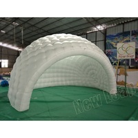 Tente gonflable de coquille de parasol de demi-cercle de camping de bulle chapiteau gonflable de tente de dôme blanc de 5M dia