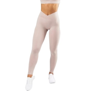 Pantalones Deportivos de Tela Suave y Transpirable, Cintura Alta, para Mujer, Leggings de Yoga para Gimnasio y Fitness - Product Image 1