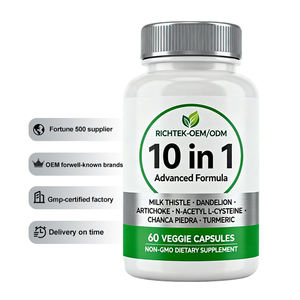 10 In 1 Melkdistel Extract Paardenionchrysanthemum N-Acetyl-L-Cysteinestandardized En Geconcentreerd 50x Extract, 60 Capsules - Product Image 3