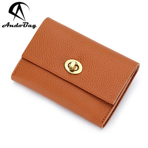 AndoBag - Tarjetero para Mujer, Piel de Vaca Genuina, Cartera Pequeña y Elegante para Negocios, Monedero Sencillo y Moderno 0533 - Product Image 1
