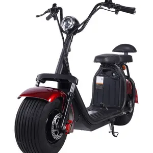 新款Citycoco摩托车踏板车超动力2000W电动赛车轻便摩托车大轮胎街道污垢摩托车