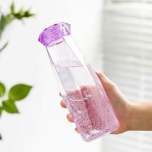 2022 promotional diamond cutting water bottle portable custom plastic water bottle