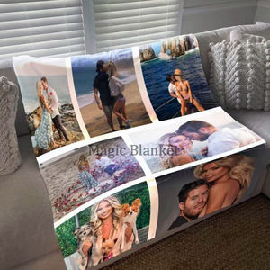 Venta al por mayor Dropship personalizado mejor amigo foto <span class=keywords><strong>Collage</strong></span> <span class=keywords><strong>manta</strong></span> tiro familia Memorial aniversario regalo edredón pareja regalo <span class=keywords><strong>Manta</strong></span> - Product Image 5