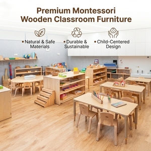 Ensemble Table et Chaises Montessori <span class=keywords><strong>en</strong></span> <span class=keywords><strong>Bois</strong></span> pour Jardin d'Enfants, Crèches, Salles de Classe – Mobilier pour Activités d'Apprentissage et Salles de Jeux pour Enfants d'Âge Préscolaire - Product Image 3