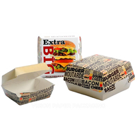 Boîte à hamburger personnalisée en papier alimentaire, impression personnalisée, ODM, nouveau design, logo personnalisé