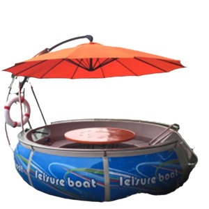 Leisure Boat Inflatable Raft 12 Person Electric <b>Fishing</b> <b>Float</b> With Umbrella For Water Recreation - Product Image 5
