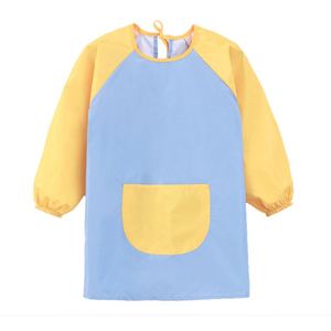 Kids Long Sleeve Anti-Dressing Dinner Bib Set <b>Waterproof</b> Kindergarten Painting <b>Clothes</b> with Memory Cloth Covered Art Apron - Product Image 1
