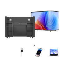 WINFIN Table de DJ portable avec écran LED, étanche IP54 (front), modules d'affichage LED P1.86 P2.5 pour stand de DJ intérieur