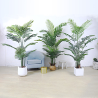 Palmier Areca Artificiel Luxuriant, Plante Artificielle en Plastique Écologique pour Décoration Intérieure et Extérieure, Maison, Bureau, Hôtel, Intérieur de Luxe