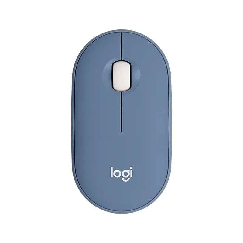 Original Logitech Pebble M350 Light Blue Silent Slim Quiet Click Usb Office Business Ergonomic Computer Wireless Gaming Mouse