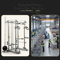 Rack de musculation de type Gantry avec Smith Machine, en acier, avec disques de poids réglables, personnalisable, pour salle de sport commerciale haut de gamme, pour tractions