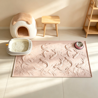 Tapis de litière pour chat en caoutchouc avec logo personnalisé, durable, imperméable, avec rebord surélevé, pour poissons koï
