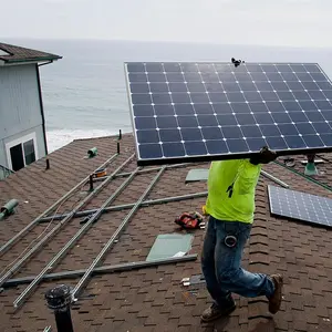 Sistem pemasangan tenaga surya, sistem Panel surya, Panel PV, braket aluminium, sistem pemasangan ubin atap tenaga surya