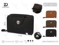 Porta Carte di Credito a Fisarmonica da Uomo con Bottone Singolo, 4 Pollici, in Pelle PU, per Biglietti da Visita - Product Image 1