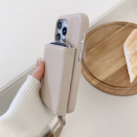 Pochette arrière portefeuille à fermeture éclair pour iPhone 13/14/14 Pro, pour iPhone 14 Promax housse de carte de crédit