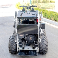 Gratis pengiriman murah Mini Skid Steer Loader merek Skid Steer Mini Diesel untuk obral pemuat roda Mini 200Kg