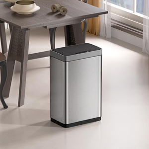 Rectangle Intelligent Stainless Steel Trash Can Electric Self Sealing Motion Garbage Smart Touchless Dustbin Automatic <b>Bin</b> - Product Image 6