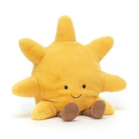 Jouets en peluche Happy Sun White Moon Yellow Sun Cartoon Weather, adorable peluche à visage souriant pour la décoration de la chambre d'enfant, couverture de canapé