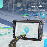 Podofo 8 Inch Android Car Audio 4+64GB Wireless CarPlay GPS WiFi FM RDS Untuk Radio Mobil VW/Seat/Skoda