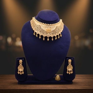 Conjunto de joyas chapadas en oro, collares de formación de oro, conjunto de joyas de moda, joyería chapada en oro de latón, joyería llena de oro Oro Joyeria - Product Image 1