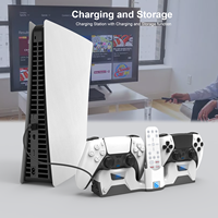 Kit de montage mural avec station de charge, pour disque PS5 et PS5 et version numérique, station de charge à double usage, blanc
