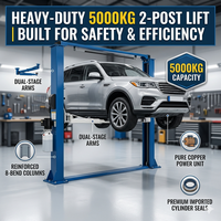 Pont élévateur à deux colonnes HENGXIN à entraînement direct, glissières en polymère haute résistance, plaque de base 4-5 tonnes, moteur 2,2 kW, hauteur de levage 1800 mm
