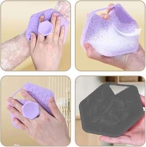 Brosses exfoliantes pour le corps en silicone souple, brosses de douche, brosses nettoyantes pour la peau à tenir à la main - Product Image 5