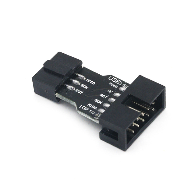 JIAQISHENG JQS 10Pin to 6Pin Adapter Board ATMEL STK500 AVRISP USBASP ISP Interface Converter RoHS Compliant