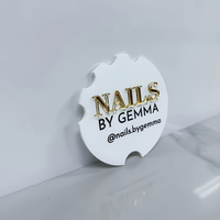 Décoration publicitaire personnalisée 3D pour logo d'artiste ongulaire, photo pour les réseaux sociaux, étiquette cadeau pour artiste ongulaire, présentoir pour nail art