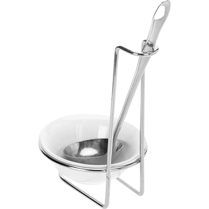 Ristorante Buffet utensile per servire piatti Stand in acciaio inox cucchiaio <span class=keywords><strong>porta</strong></span> zuppa <span class=keywords><strong>mestolo</strong></span> con supporto - Product Image 3