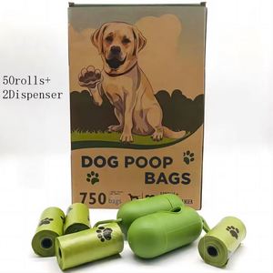 Sacs à déjections pour animaux de compagnie en gros avec distributeur, sacs biodégradables pour les excréments de chien - Product Image 1