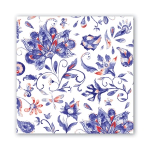 Tovaglioli <span class=keywords><strong>di</strong></span> <span class=keywords><strong>Carta</strong></span> Personalizzati per Matrimoni con Stampa Floreale Vintage, Motivi Cocktail e Poppies - Product Image 3